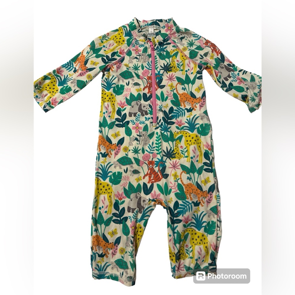 Baby Boden jungle rash guard swimsuit